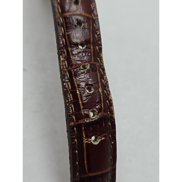 Kessaris Automatic Gold Tone Roman Dial Date Leather 30 MM Exhibition Back Watch - Picture 11 of 14